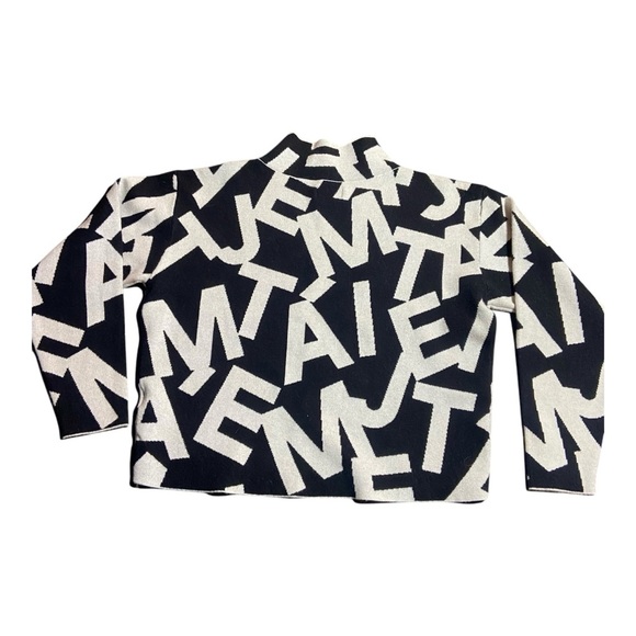 Anthropologie Maeve Carys Sweater Sz XS Je T’Aime Print - Picture 2 of 3